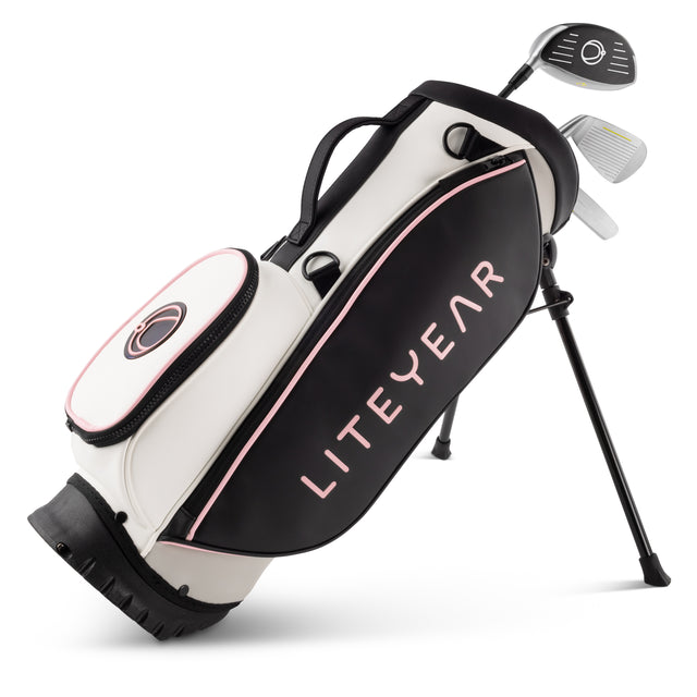 Liteyear Golf Bags Black Pink Lean View