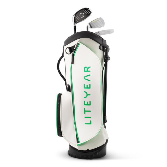 Liteyear Golf Bags White Green Side View